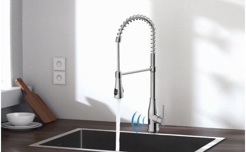 FK8337 感應雙控溫顯廚房彈簧龍頭